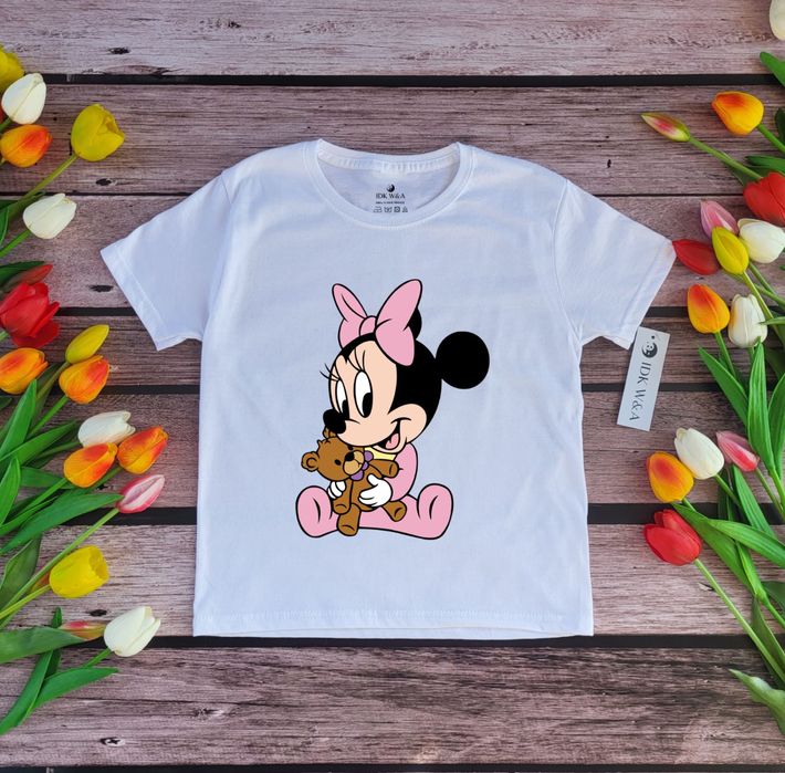 Koszulka Myszka Miki biała lub czarna rozmiar 104-170cm