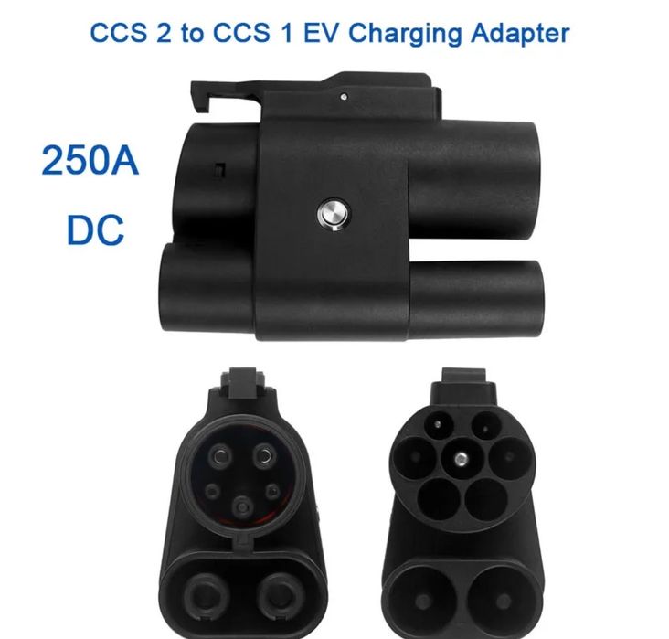 Адаптер перехідник CCS2 - CCS1 AC+DC 250 кВт Type 2 для електромобілів зі США DC Fast Charge kolanky