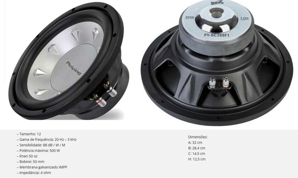 Coluna home made +/- 960x300x360 colunas amp 12" + subwoofer 12"