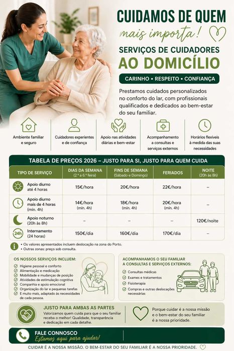 Cuidados humanizado no conforto do seu lar.