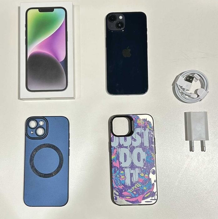 iPhone 14, Midnight, 128GB **GRATIS** dwie obudowy