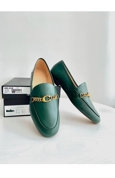 Жіночі шкіряні лофери COACH женские кожаные лоферы оригинал