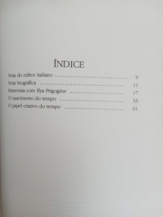 O nascimento do Tempo - Ilya Prigogine