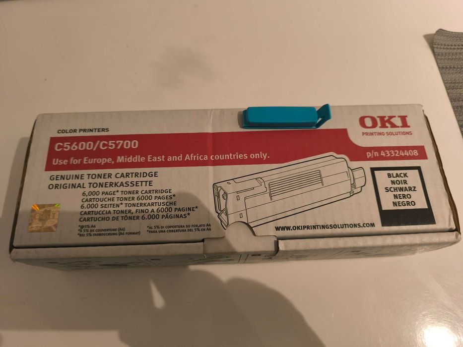 Toner original OKI C5600 C5700 cartucho 6000 páginas toner preto