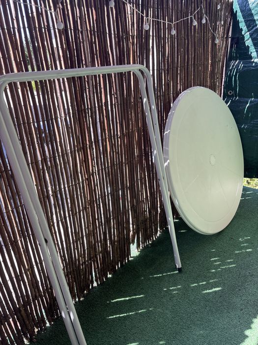 Stolik biały składany camping balkon