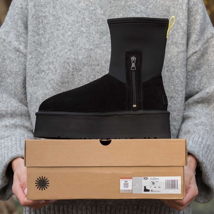 Уггі UGG Dipper Boot High Black (luxe) натуральні АКЦІЙНА ЦІНА
