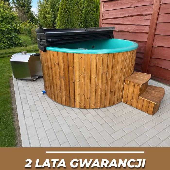 Balia ogrodowa z jacuzzi | Hydromasaż | Piec | Transport gratis