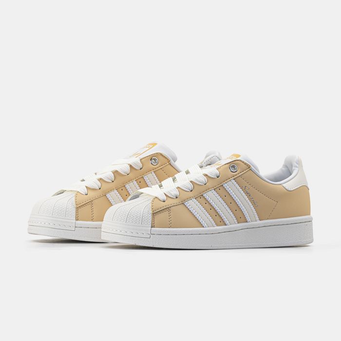 Кросівки Adidas Superstar Beige - White premium