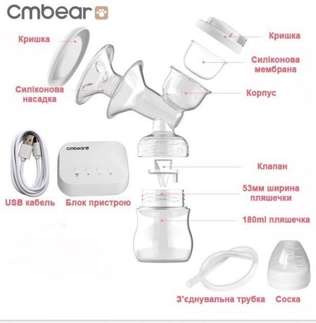 Молоковідсмоктувач електричний CMBear ZRX-821 рожевий Молокоотсос