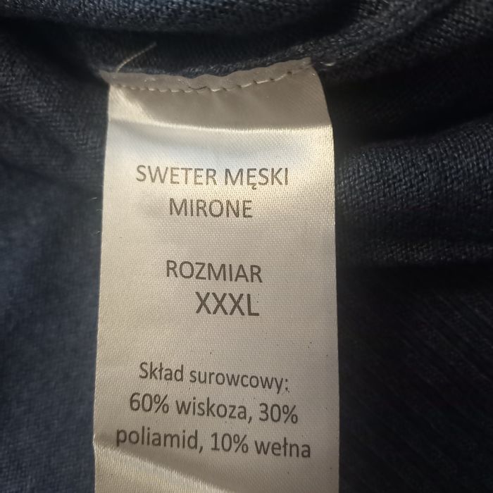 Sweter/bluza  z wełną merynos xxxl