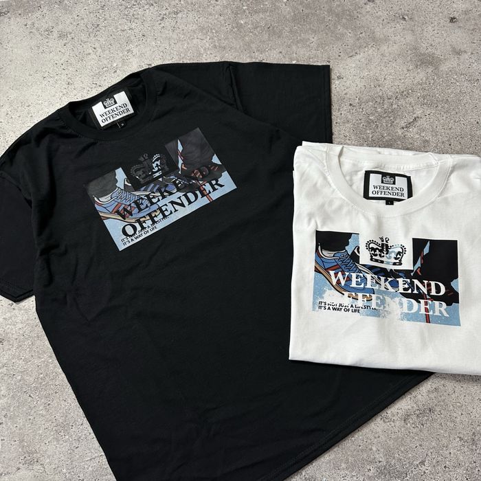 Футболка Weekend чорна та біла S,M,L,XL