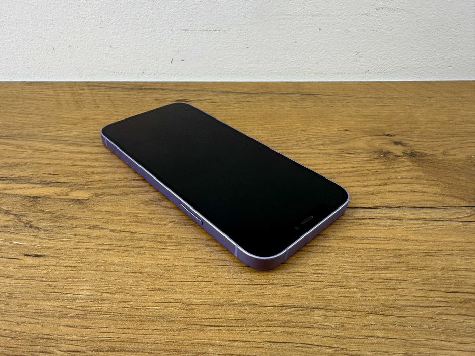 1465. Telefon Apple Iphone 12 Fioletowy. 100% sprawny. Zbity tył