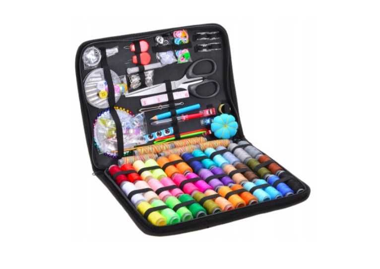 Duży Profesjonalny Zestaw Krawiecki do Szycia Nici Igły 226el. Prezent