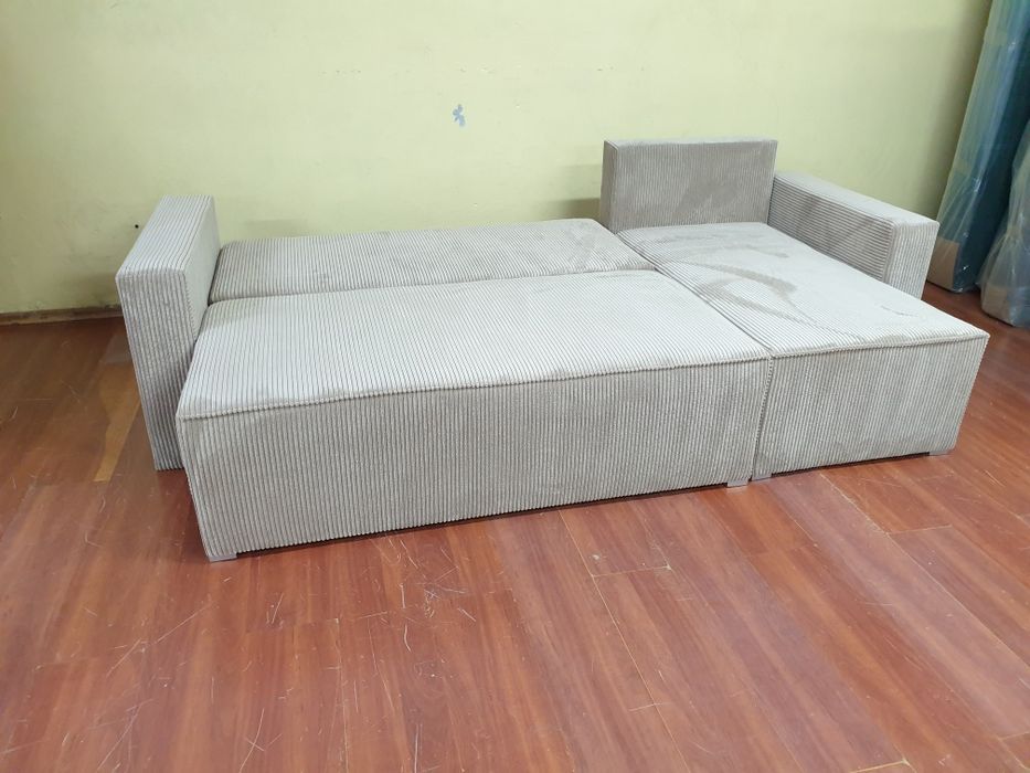 Naroznik Sztruks Kanapa Sofa Pojemnik dostawa Cała Polska