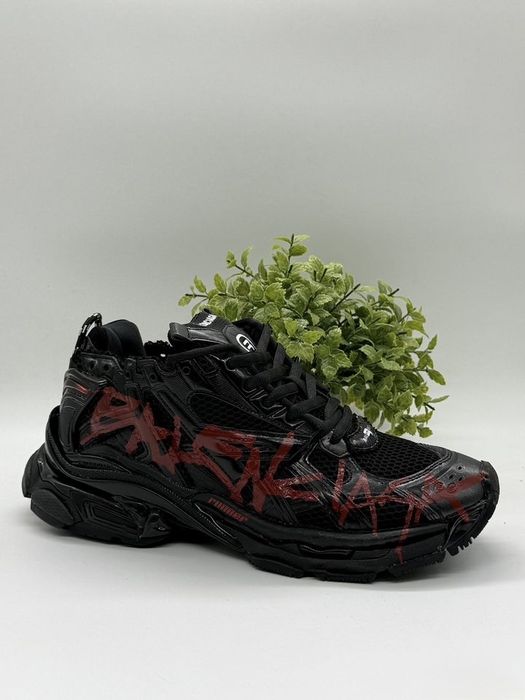 Balenciaga Runner Grafiti Black / Баленсіага Ранер чорні , червоне графіті