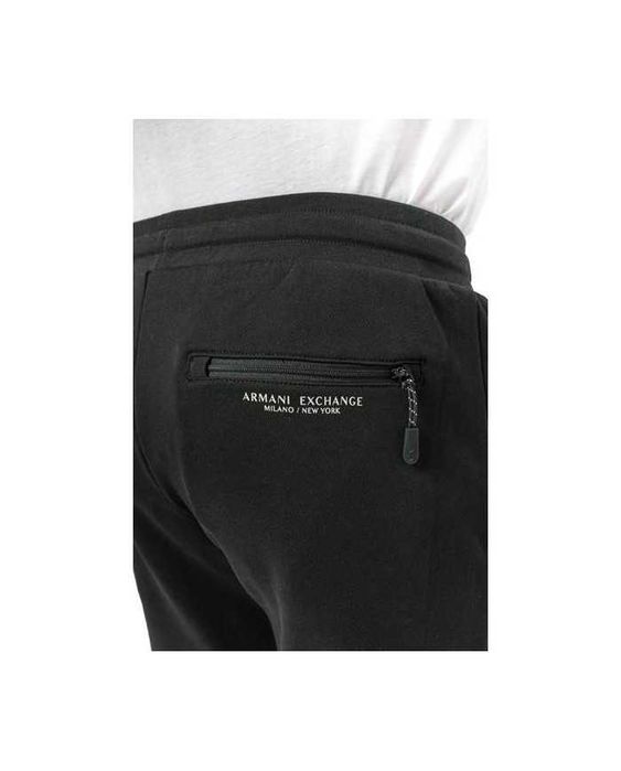 Spodnie męskie DRESOWE Armani Exchange  8NZP73-ZJKRZ Czarne suwaki xl
