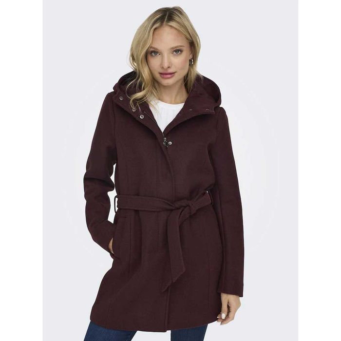 Only płaszcz wiosenny bordowy 40 l damski