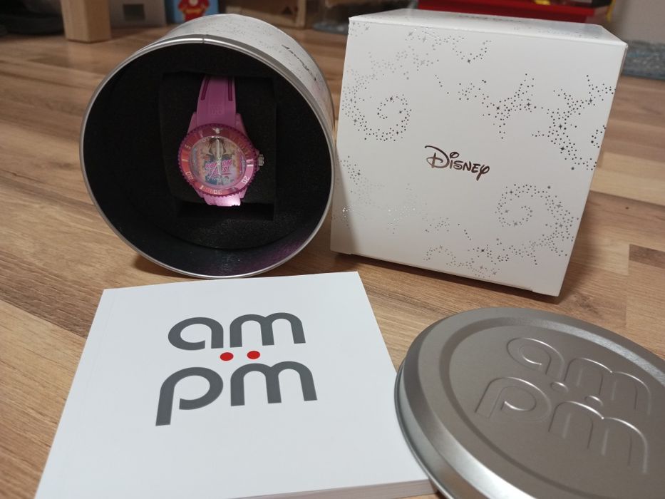 Zegarek różowy ampm Disney