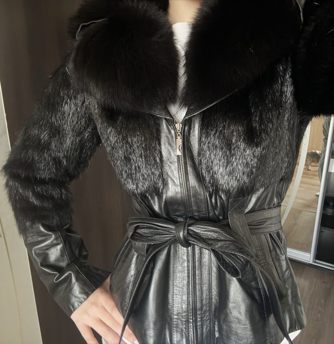 Шкіряна дублянка/ куртка з натуральноі шкіри