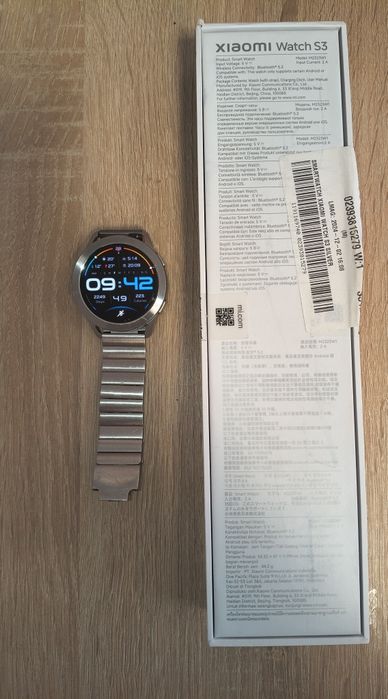 Smartwatch Xiaomi Watch S3 46mm srebrny stan bdb + bransoleta jeszcze gwarancja