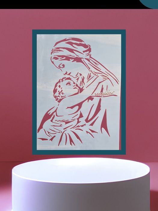 Szablon Malarski / Dekoracyjny - Matka z Dzieciątkiem