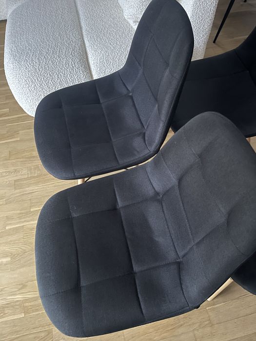 4x krzesla skandynawskie tapicerowane