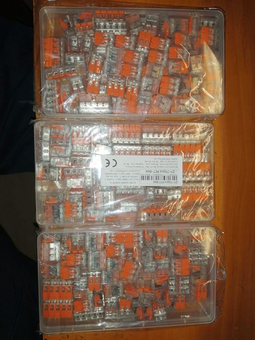 2 x 75szt Szybkozlączki elektryczne typu wago płaskie nowe