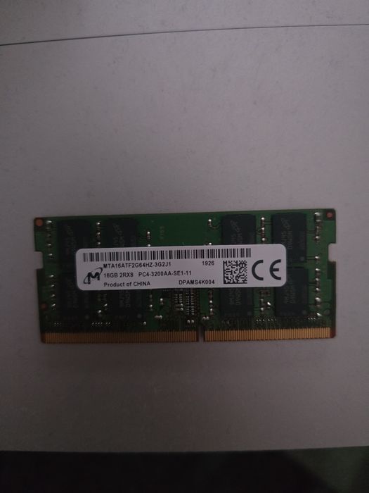 Memória RAM 16GB DDR4 3200MHz (Micron) – Como Nova