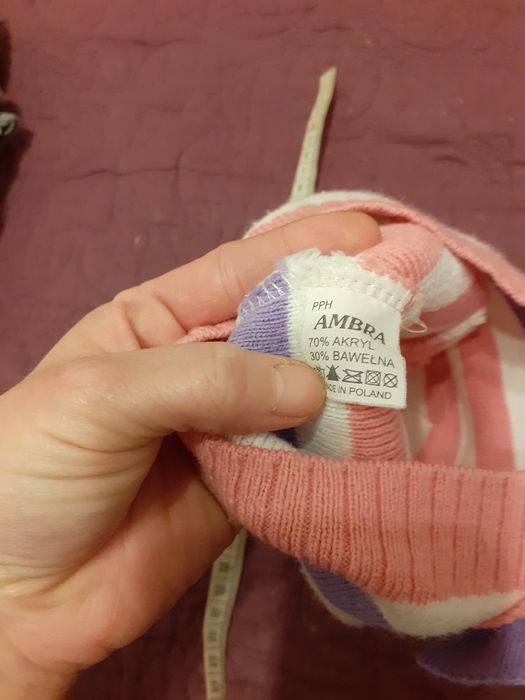 Czapka dla dziewczynki. Ambra. 3-4 latka. Zima. Wysyłka.
