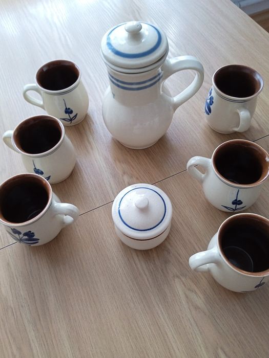 Komplet do grzanca lub herbat Czechosłowacja 8 częściowy