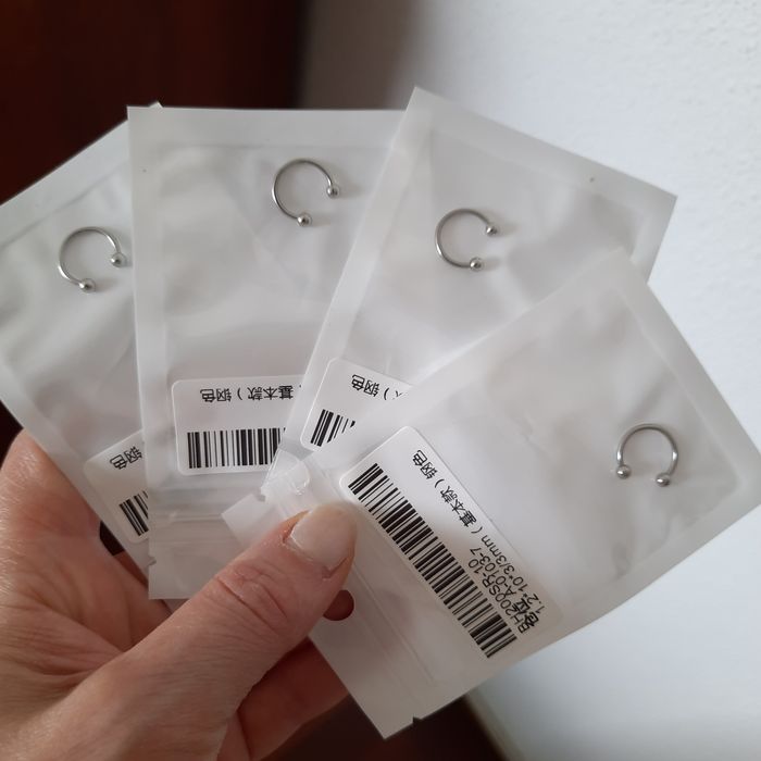 3€ Piercings NOVOS + Anéis design moderno contraste S925/925