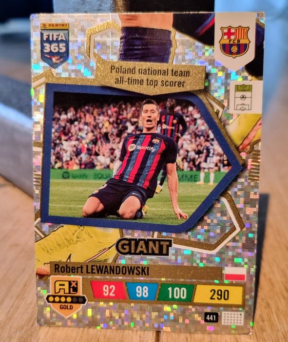 Zlota karta Panini - ROBERT LEWANDOWSKI