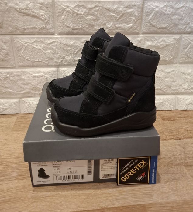 Черевики ECCO з GORE- TEX дутики Ecco зимние ботинки Ecco демісезонні черевики Ecco чоботи Ecco сапоги Ecco дитячі черевики Ecco черевики Nike 22
