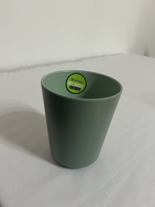 Zestaw 6 zielonych kubków z melamimy 400ml nr.8622