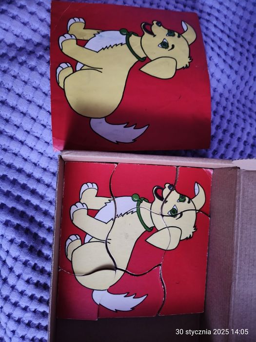 Układanka z PRL-u vintage retro puzzle