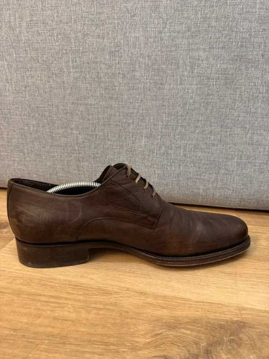 Magnanni Melo Leather Plain Toe Derbies 43,5 buty wizytowe skórzane
