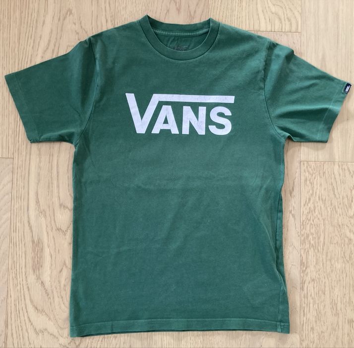 Koszulka zielona nadruk Vans r.146