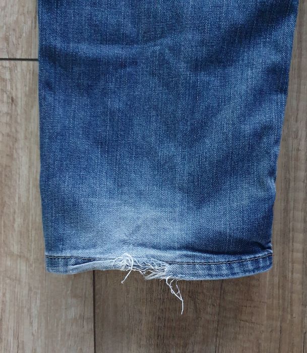 Levis 511 Przylegające SPODNIE JEANS przecierany niebieski - W34/L32