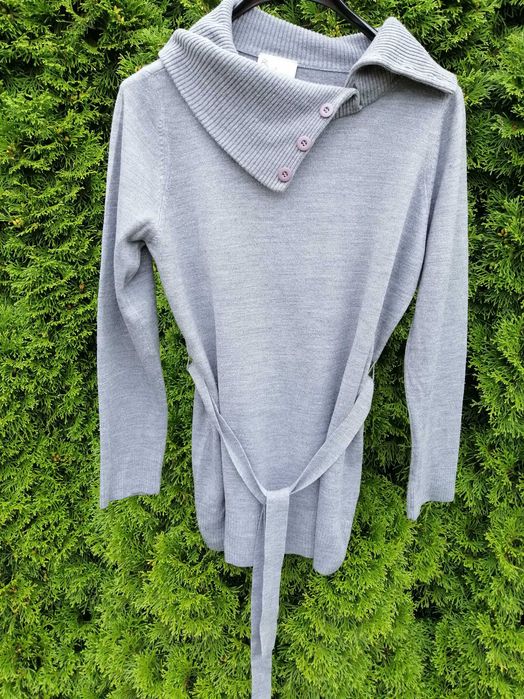 bluza bluzka 40 L 42 XL szara golf