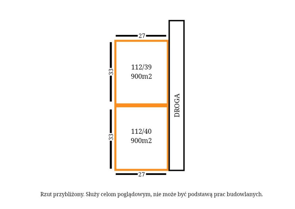 Działka budowlana 900 m², MPZP, droga utwardzona