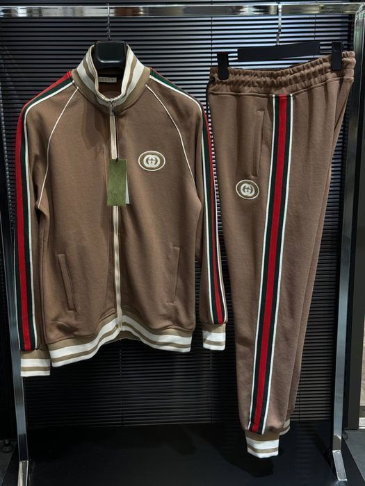 Спортивный мужской костюм GyCCI коричневый louis vuitton штаны кофта