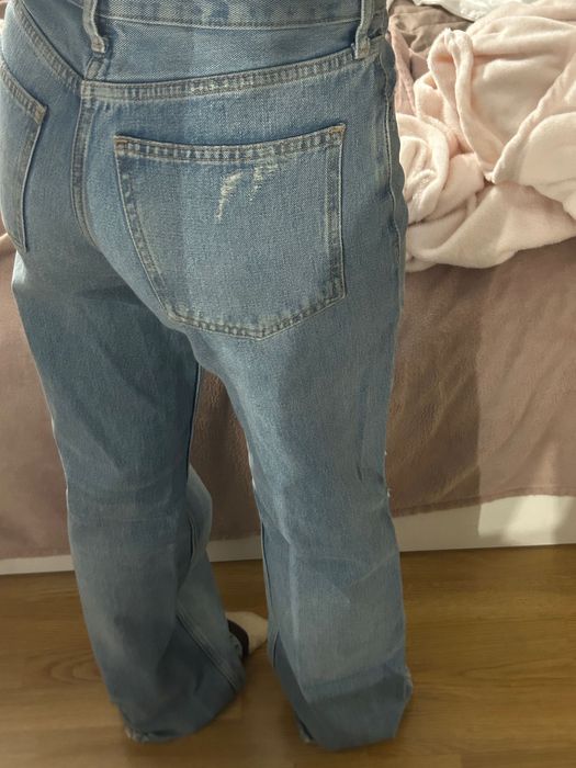 джинсы wide leg straight zara