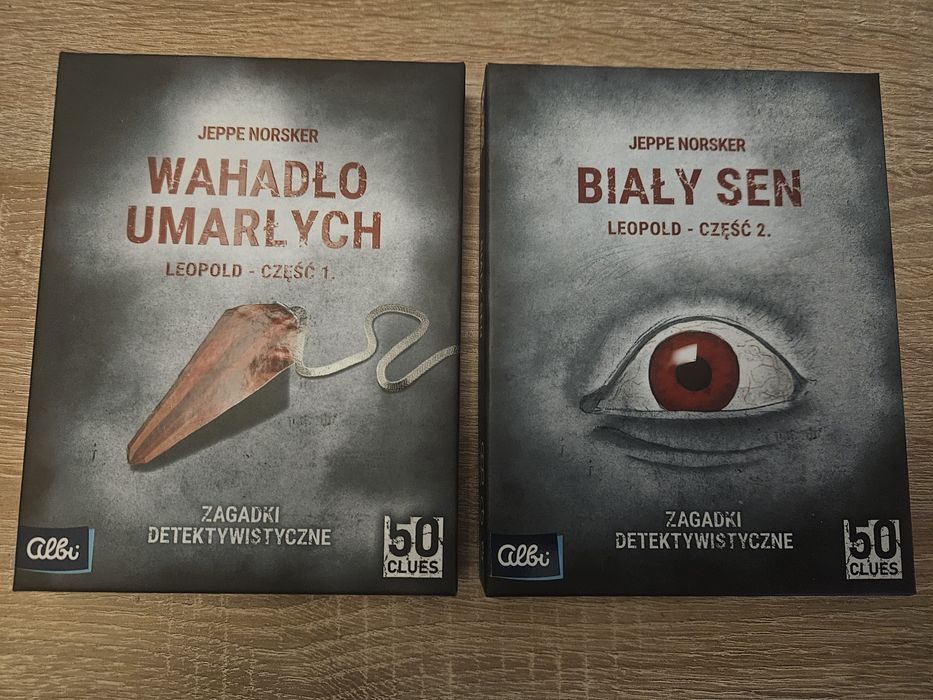 2 szt Gry Albi 50 Clues - Wahadło umarłych część 1 i 2 Biały sen Jeppe Norsker(ala escape room)