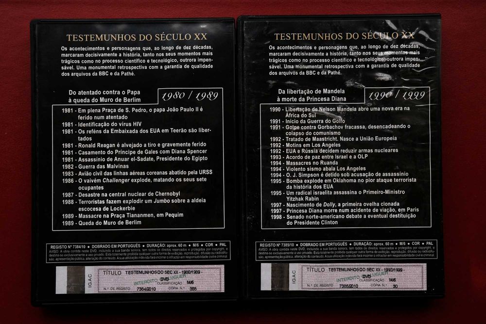 Testemunhos do século XX - 10 dvd
