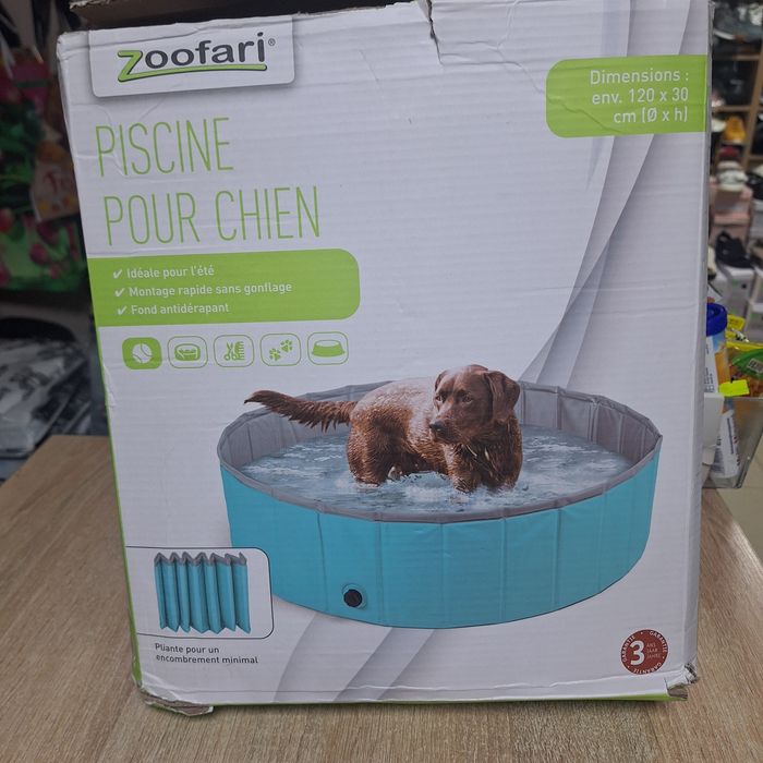 Басейн складаний для собак Zoofari синій, надувний басейн для тварин
