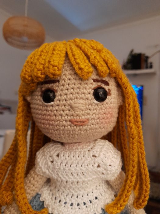 Boneca amigurumi 100% algodão
