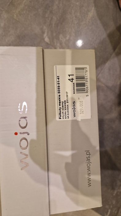 Połbuty czarne  skorzane męskie Wojas 41