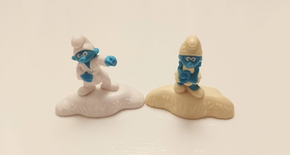 Zestaw 2 figurki Smurfy The Smurfs Smerfetka i Smerf Judoka Karateka