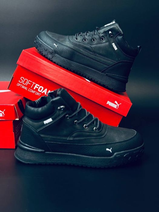 Кожаные зимние кроссовки пума ботинки Puma Gore - Tex не кросівки пума