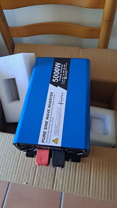 Inversor ONDA PURA (Camião) 24VDC em 220VAC - 5.000W pico. NOVO